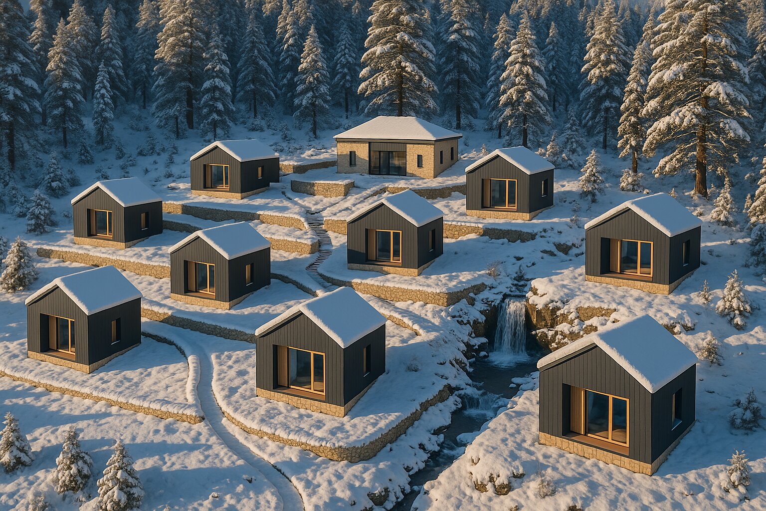 Le domaine sous la neige