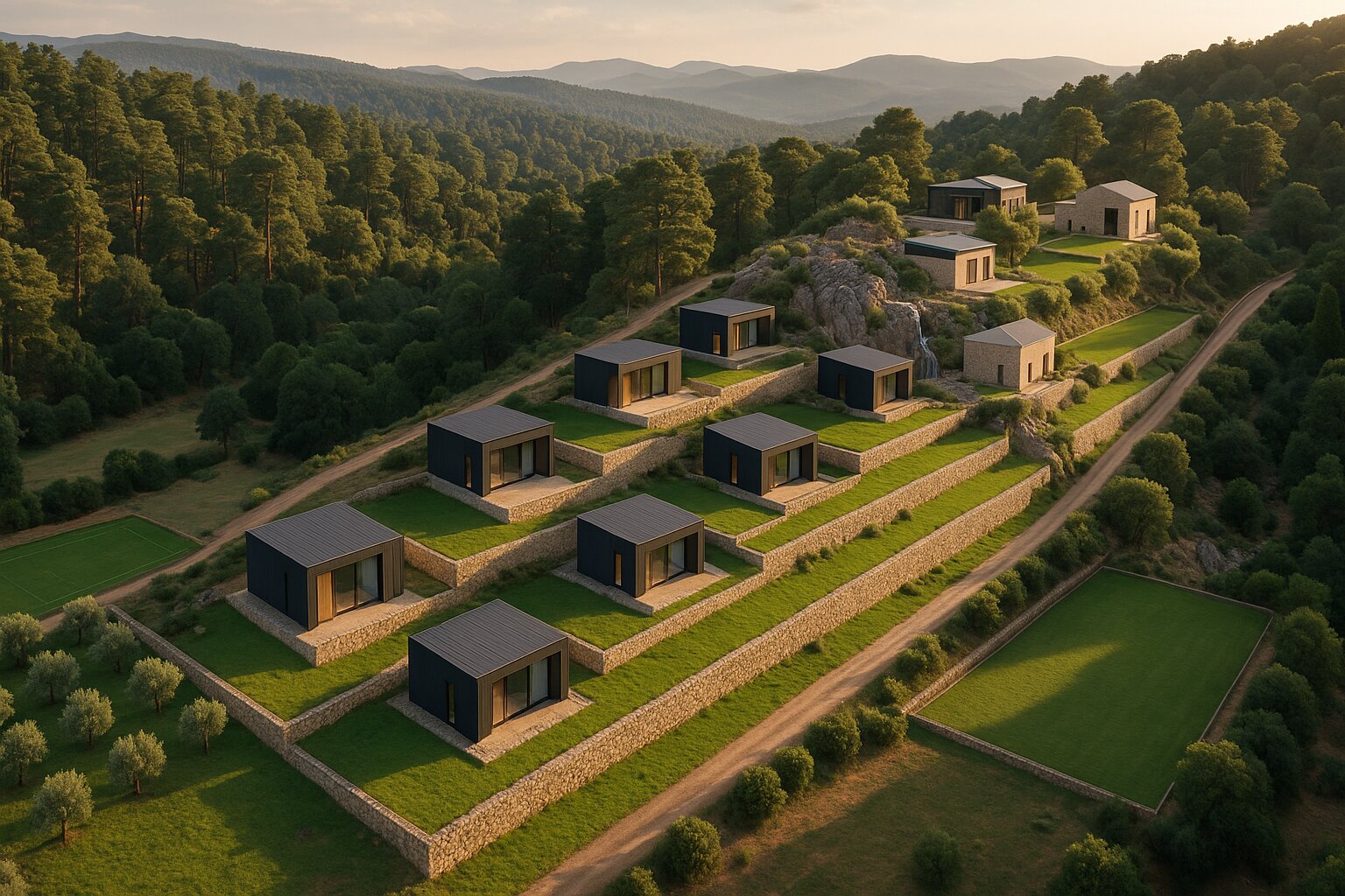 Le domaine en saison verte